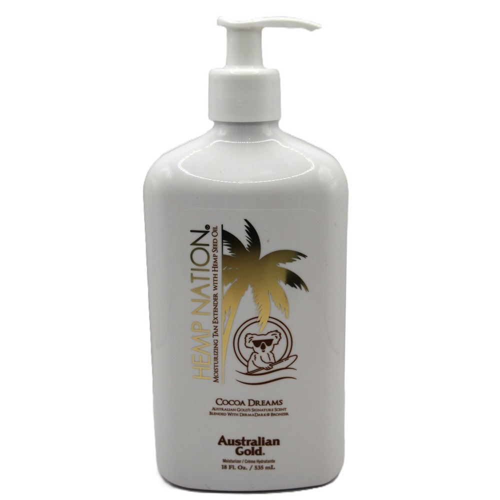 Australian Gold Hemp Nation Cocoa Dreams Tan Extender Bronzer Lotion 18oz 535ml